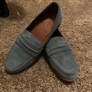 Never Worn Blue Suede Loafers